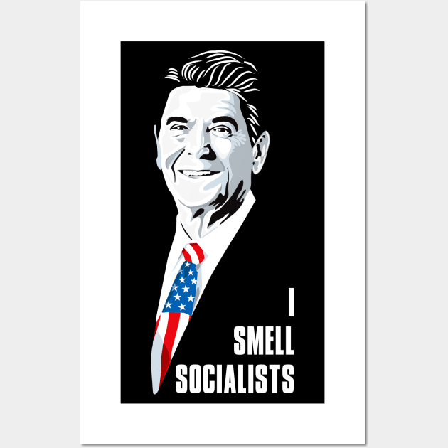 Ronald Reagan I Smell Socialists Wall Art by Alema Art